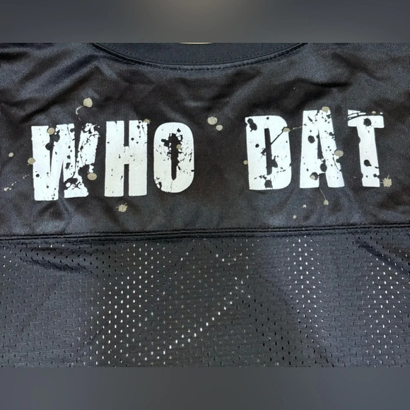 Ladie’s New Orleans Saints Black & Gold Jersey Size 2XL Runs Very Small - Picture 9 of 11